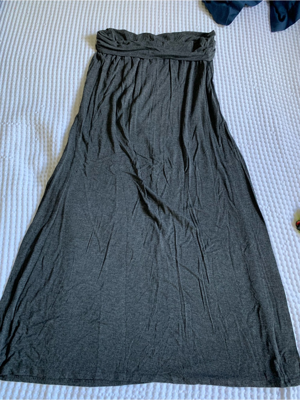 a.n.a Dark Gray Maxi Skirt with Folded Waistband Size Large